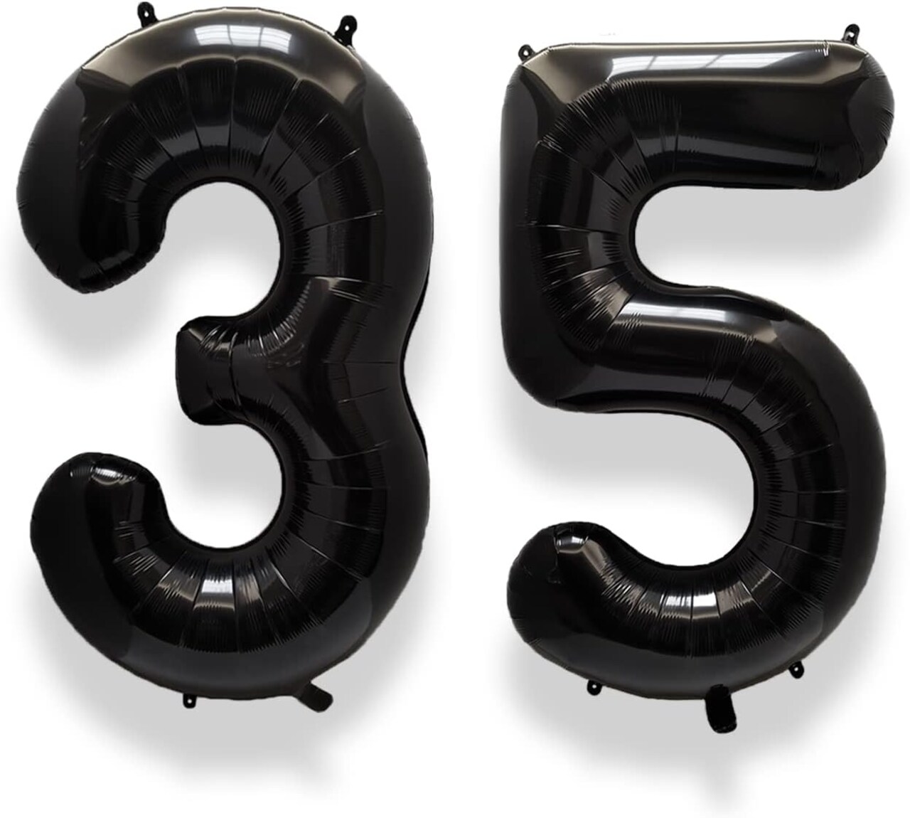 40 Inch Black Number 35 Balloon – Giant Foil Mylar Balloon for 35th Birthday, Anniversary, and Party Decorations (Black)